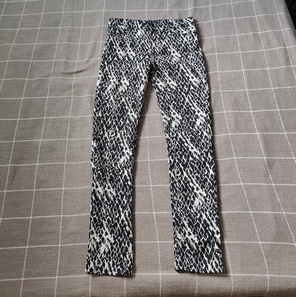 The Kooples Black and White Printed Jeggings Jeans